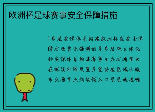 欧洲杯足球赛事安全保障措施